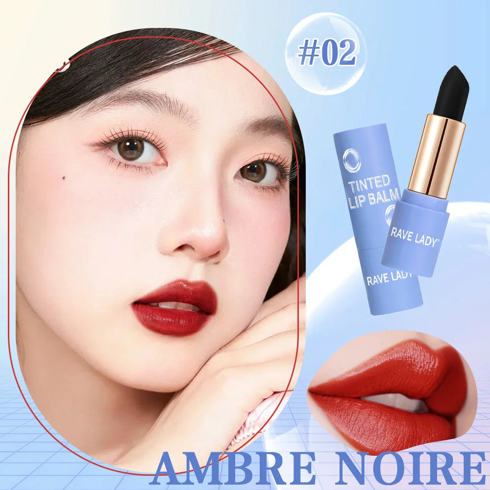 Rave Lady Tinted Lip Balm Long-lasting Moisturizing Color Changing Lipstick Care Repair Dry Temperature Change Makeup Lip Mask