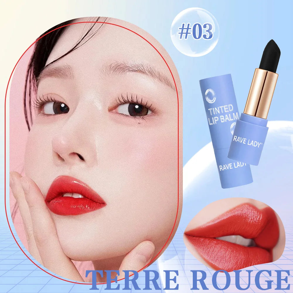 Rave Lady Tinted Lip Balm Long-lasting Moisturizing Color Changing Lipstick Care Repair Dry Temperature Change Makeup Lip Mask