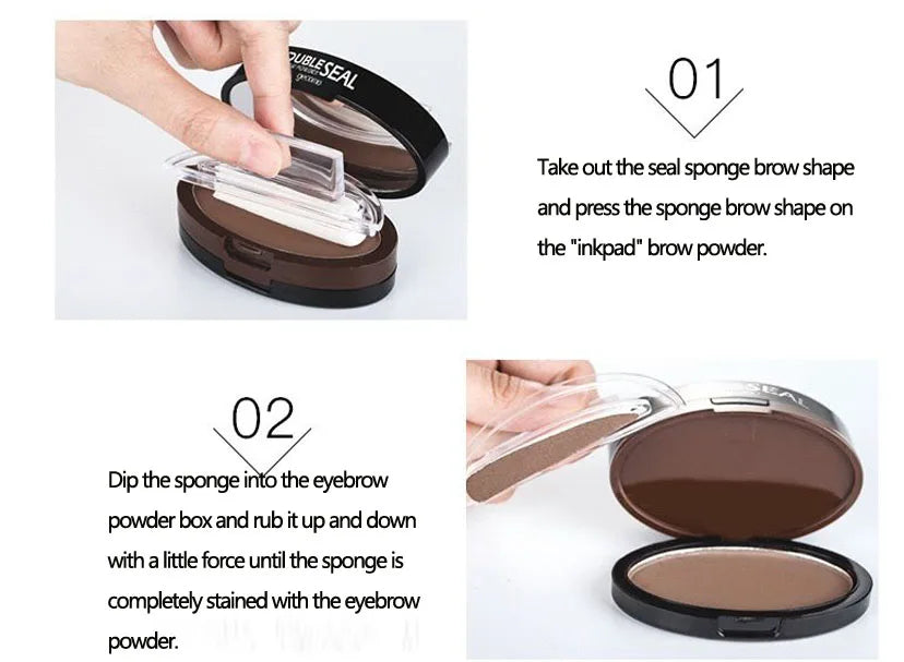 NEW Adjustable Eyebrow Stamp Kit Perfect Arch Eyebrow Shadow Powder Palette Eyebrow Seal Eye Brow Enhancers Eye Brow