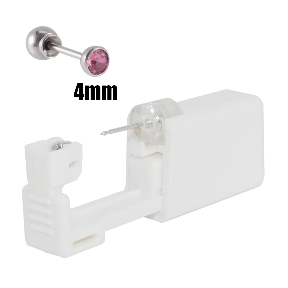 1PC 316L Surgical Steel Ear Stud Disposable Sterile Piercing Stud with Safe Ball Buckle Set Piercing Gun Body Piercing Jewelry