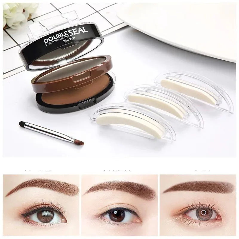 NEW Adjustable Eyebrow Stamp Kit Perfect Arch Eyebrow Shadow Powder Palette Eyebrow Seal Eye Brow Enhancers Eye Brow