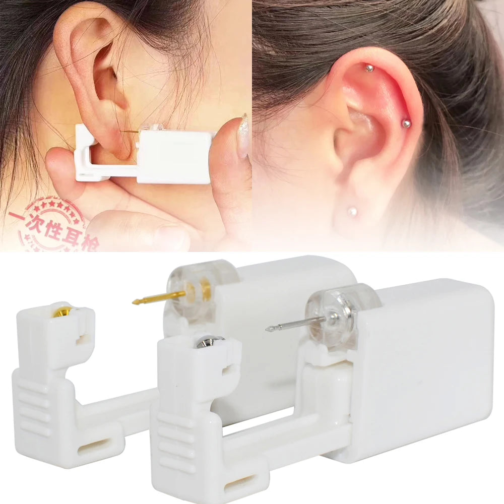 1PC 316L Surgical Steel Ear Stud Disposable Sterile Piercing Stud with Safe Ball Buckle Set Piercing Gun Body Piercing Jewelry