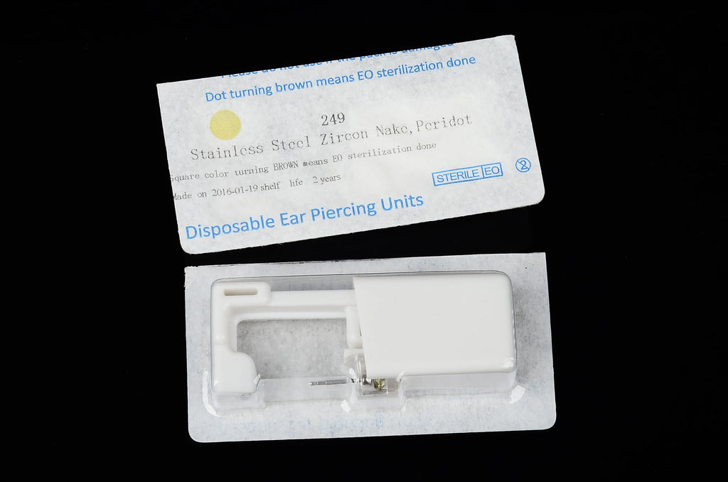 1PC 316L Surgical Steel Ear Stud Disposable Sterile Piercing Stud with Safe Ball Buckle Set Piercing Gun Body Piercing Jewelry
