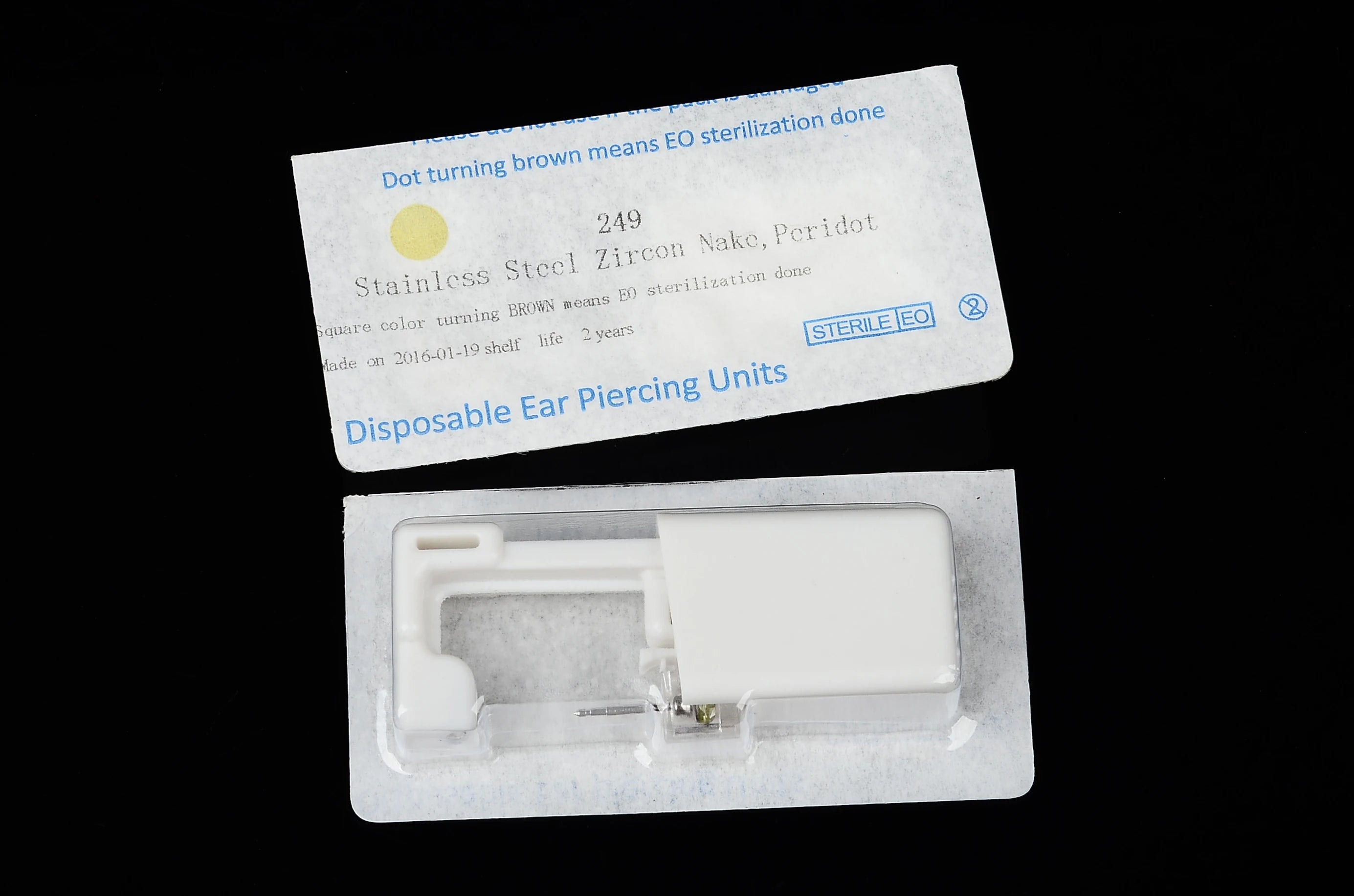 1PC 316L Surgical Steel Ear Stud Disposable Sterile Piercing Stud with Safe Ball Buckle Set Piercing Gun Body Piercing Jewelry