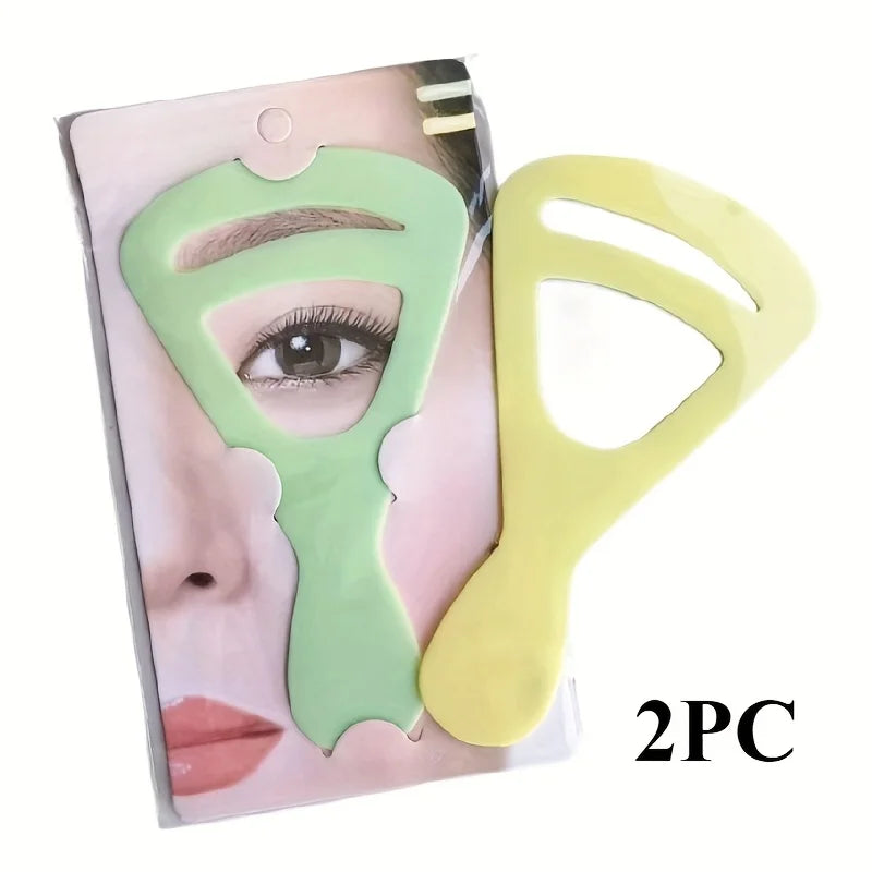 2-piece set of eyebrow shaping templates - DIY eyebrow drawing and decoration, eyebrow tracing card, eyebrow crossing card, eyeb
