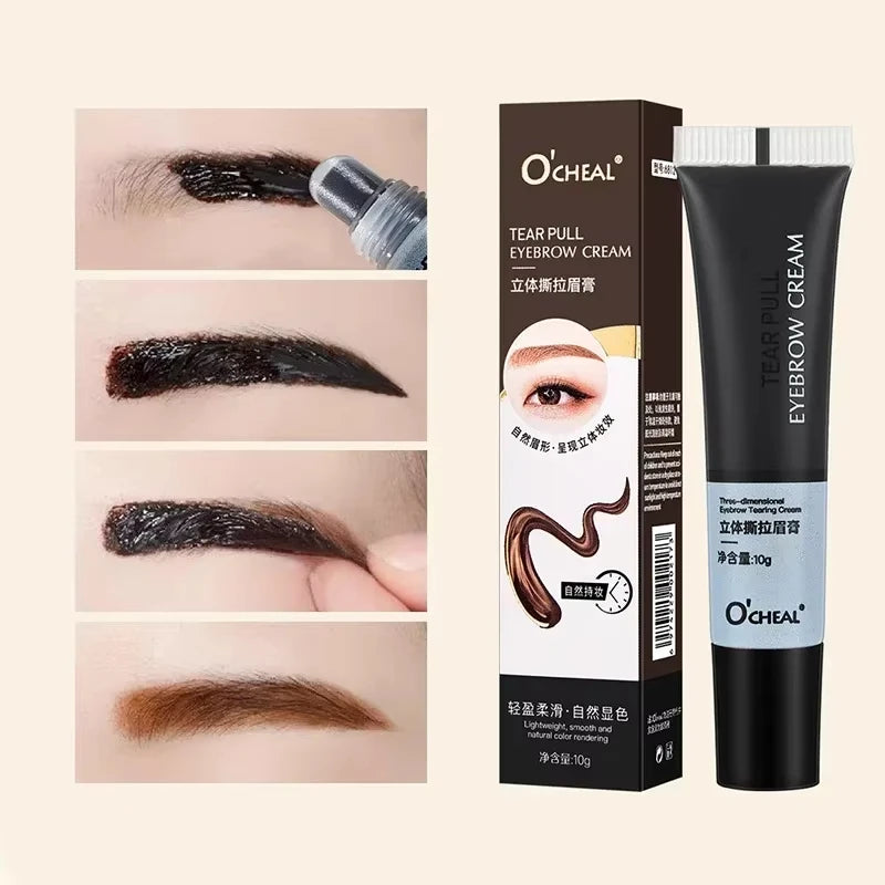 Eyebrow Gel Peel Off Natural Tinting Tattoo Waterproof Long Lasting Eye Cream Coloring Eyebrow Glue Quick Dry Brow Makeup