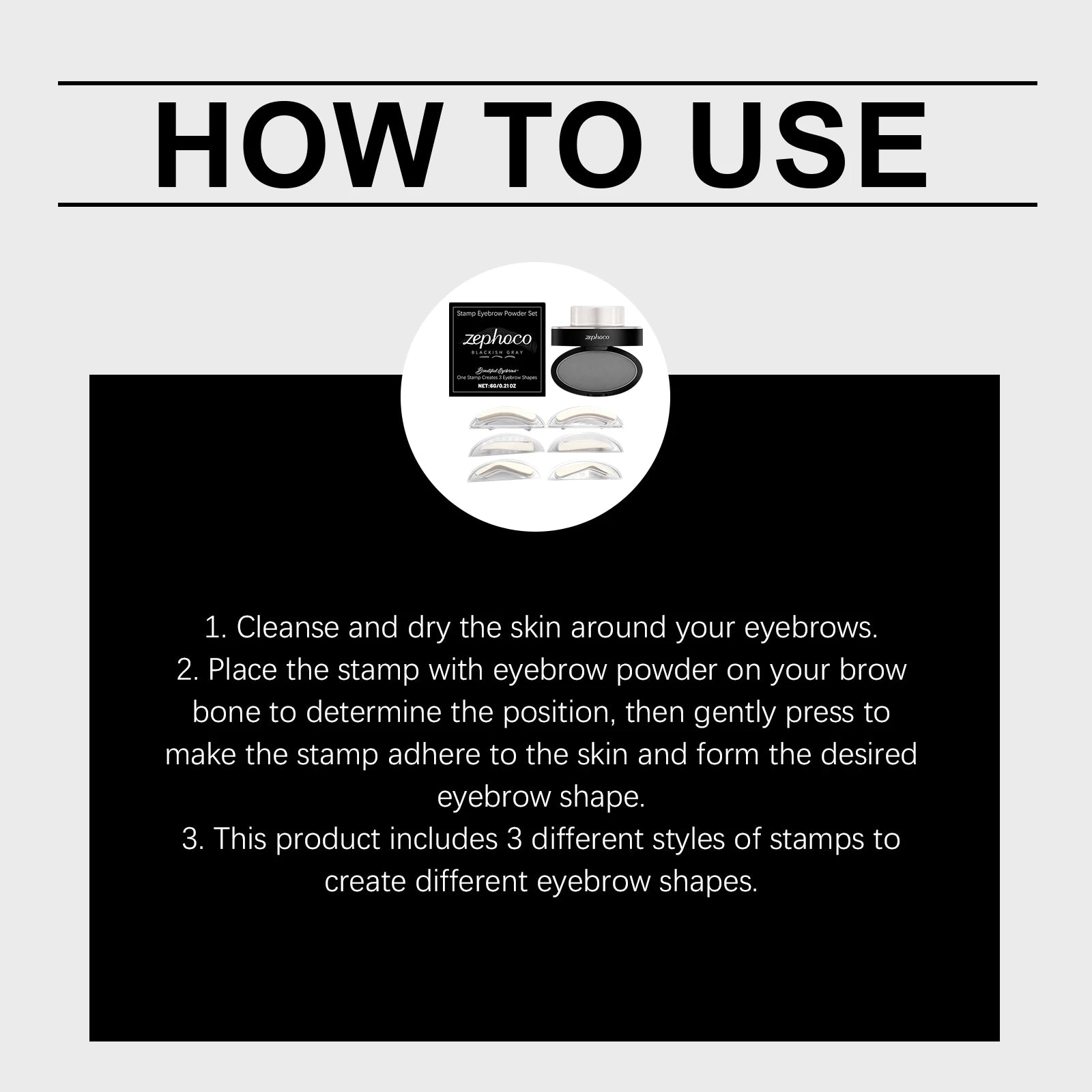 Eyebrow Stamp Waterproof Brow Powder Kit Cool Grey Black Natural Stereo Eyebrow Shaping Eye Brow Stamp Lift Eyebrow Stencil