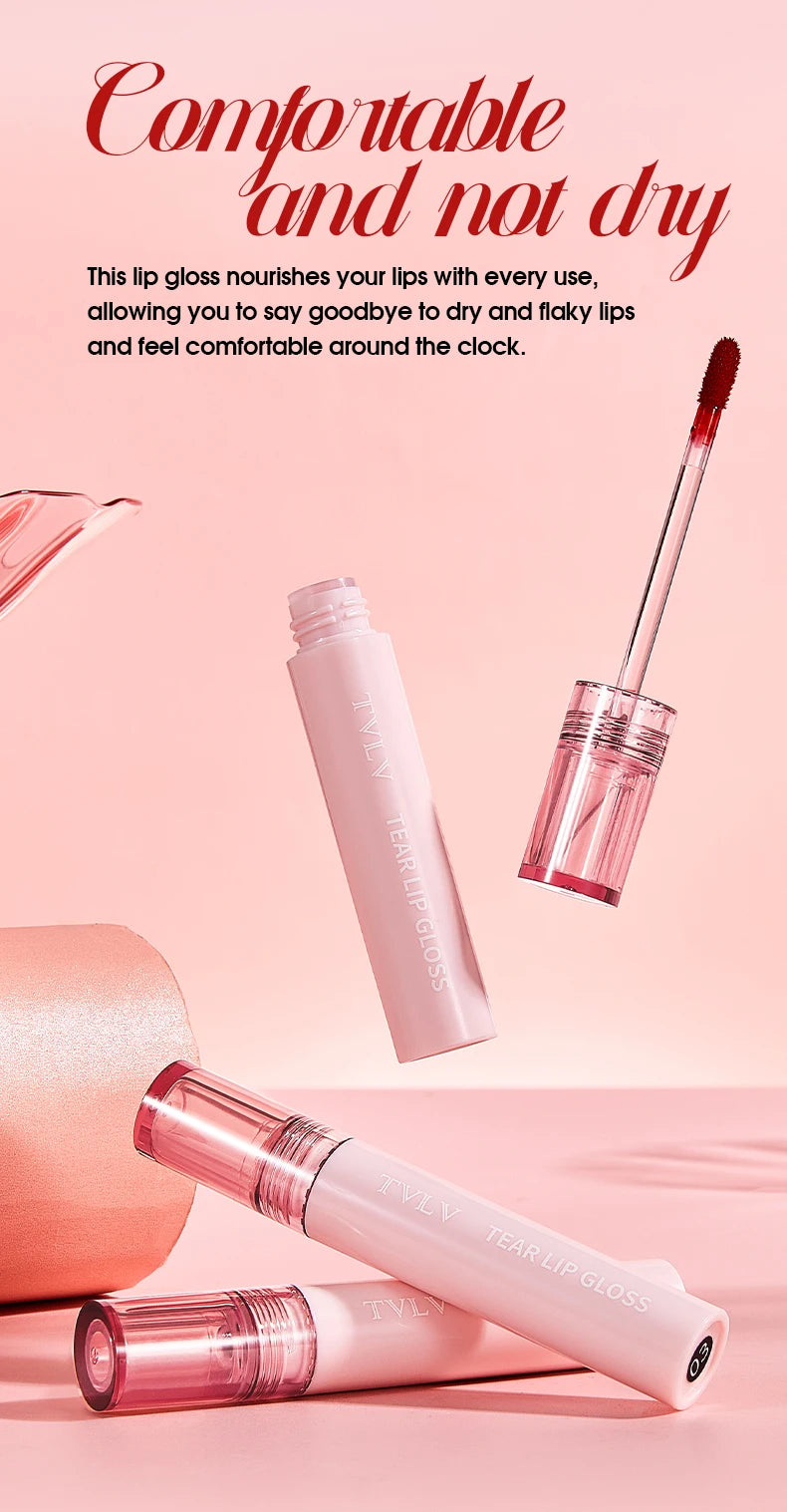 TVLV Peel Off Tear Lip Gloss 2 In 1 Lip Liner & Lip Stain Tattoo, Waterproof Long Lasting Transferproof Matte Lip Tint Cosmetic Makeup