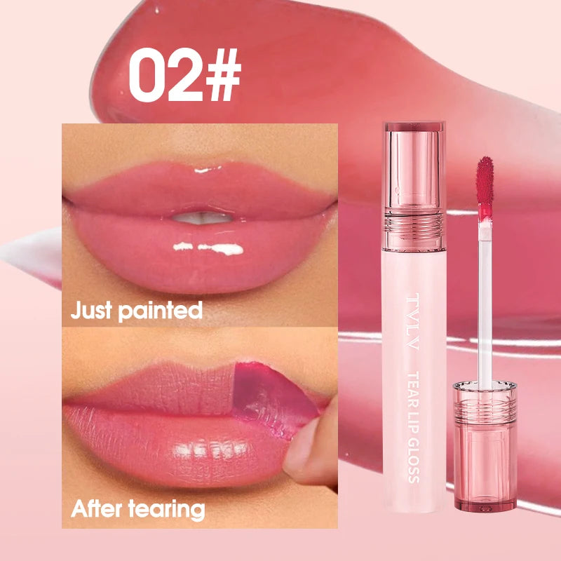 TVLV Peel Off Tear Lip Gloss 2 In 1 Lip Liner & Lip Stain Tattoo, Waterproof Long Lasting Transferproof Matte Lip Tint Cosmetic Makeup