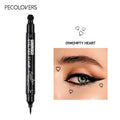 1PC Waterproof Double-headed Eyeliner - Including Star/love/moon Pattern, Quick Drying, Suitable for Beginners and Professionals
