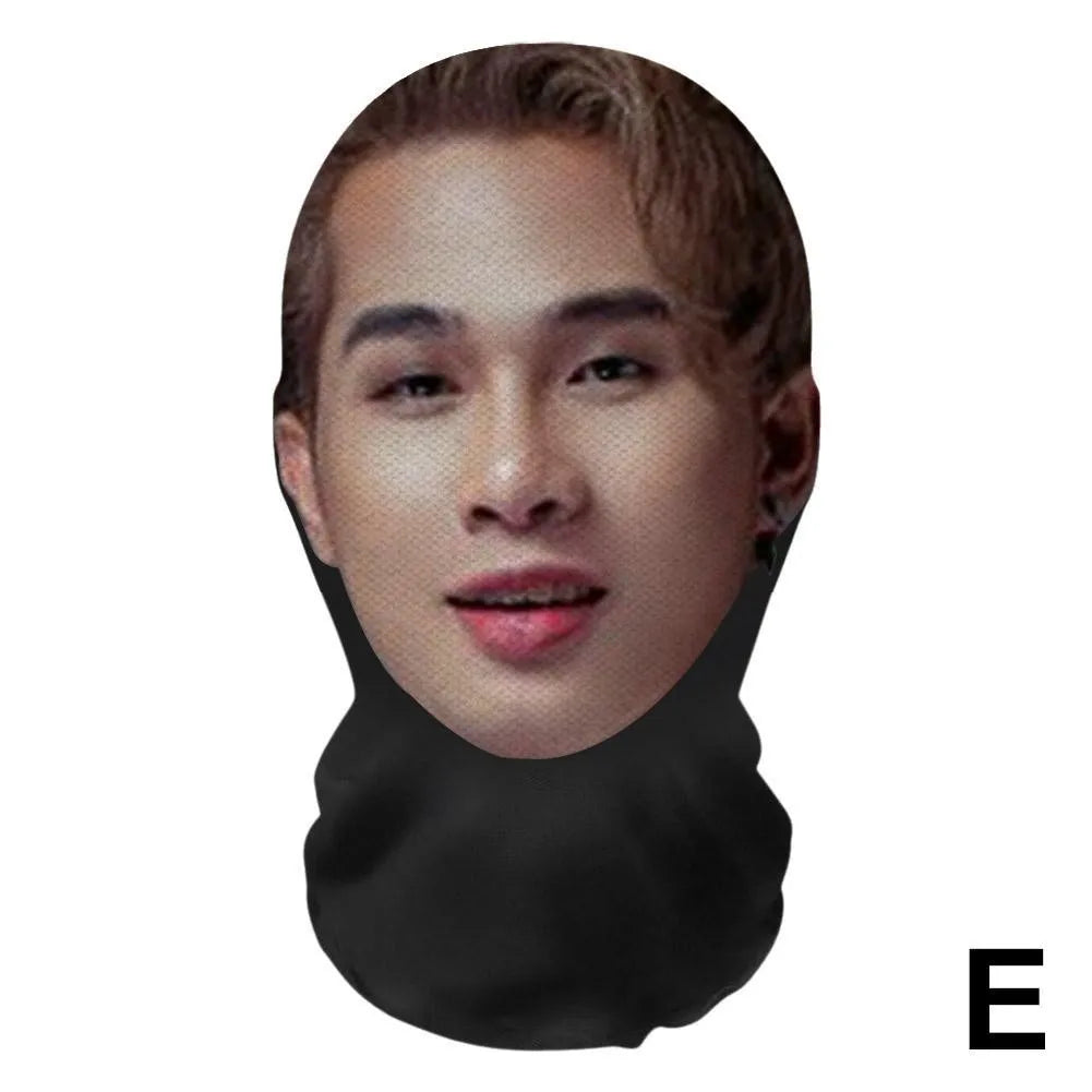 3D Printed Full Face Mask Elastic Mesh For Unisex Cosplay Headwear Party Simulation Balaclava Hat Headgear Breathable Prop Novel