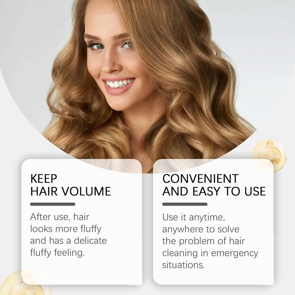 Vanilla Scented Dry Shampoo Spray Oil Absorbing Volumizing Hair Refresh Instant Clean No Water Needed Travel Size 100ml