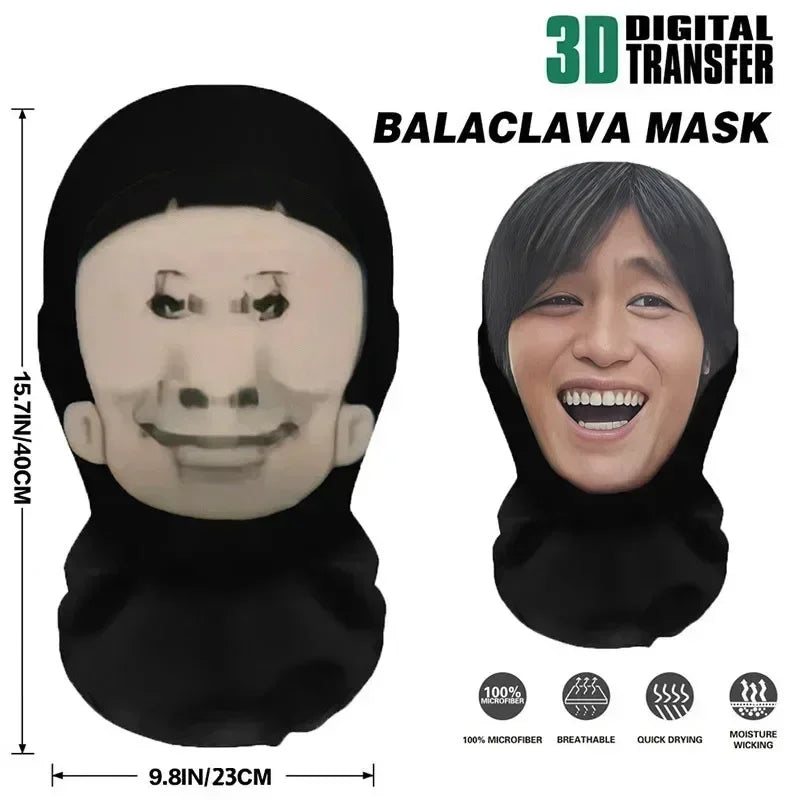 3D Printed Celebrity Realistic Face Mask Stretch Mesh Full Face Mask Men Role Play Headdress Hip Hop Balaclava Cosplay Mask