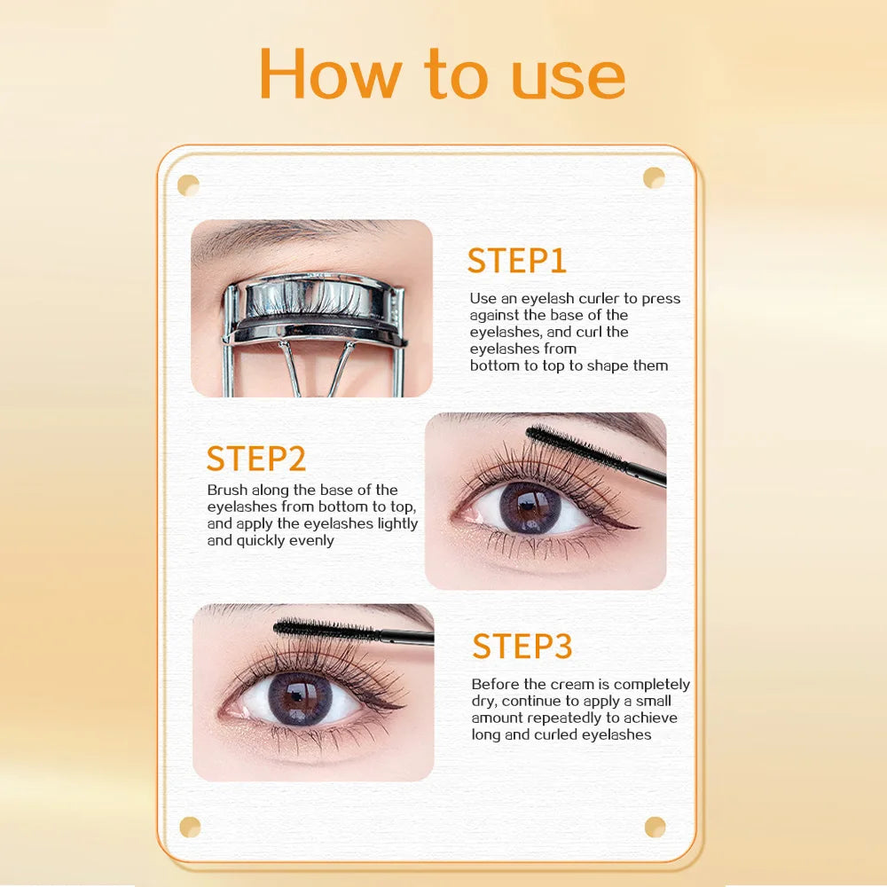 slim three-dimensional mascara, each eyelash is clearly curled and does not smudge, long-lasting eyelash primer