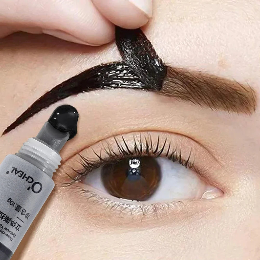 Eyebrow Gel Peel Off Natural Tinting Tattoo Waterproof Long Lasting Eye Cream Coloring Eyebrow Glue Quick Dry Brow Makeup
