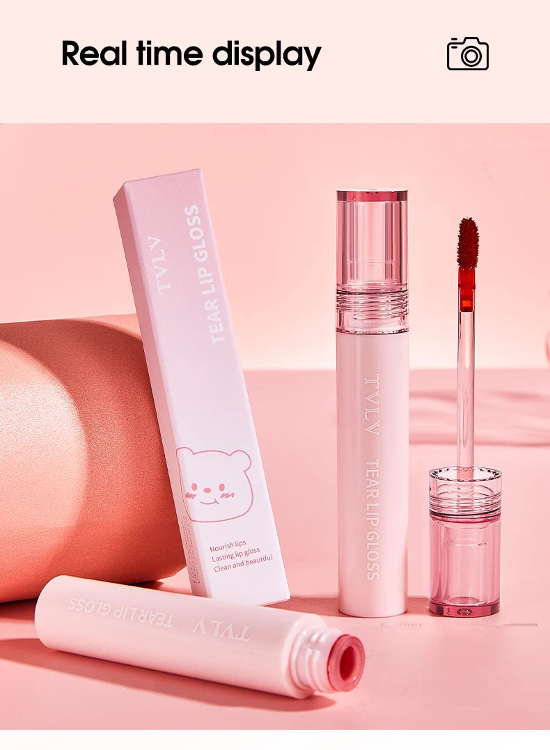 TVLV Peel Off Tear Lip Gloss 2 In 1 Lip Liner & Lip Stain Tattoo, Waterproof Long Lasting Transferproof Matte Lip Tint Cosmetic Makeup