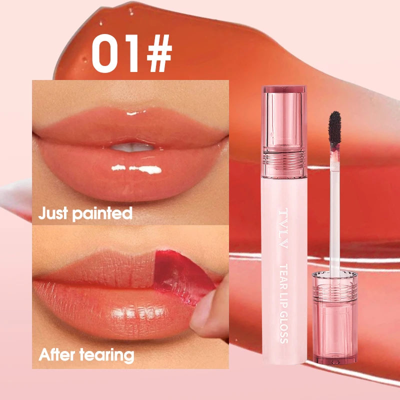TVLV Peel Off Tear Lip Gloss 2 In 1 Lip Liner & Lip Stain Tattoo, Waterproof Long Lasting Transferproof Matte Lip Tint Cosmetic Makeup