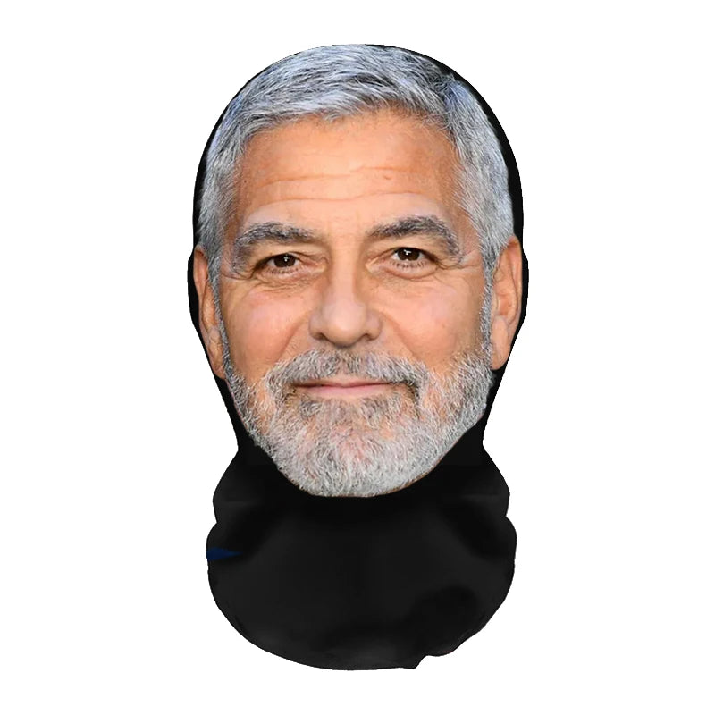 3D Printed Celebrity Realistic Face Mask Stretch Mesh Full Face Mask Men Role Play Headdress Hip Hop Balaclava Cosplay Mask