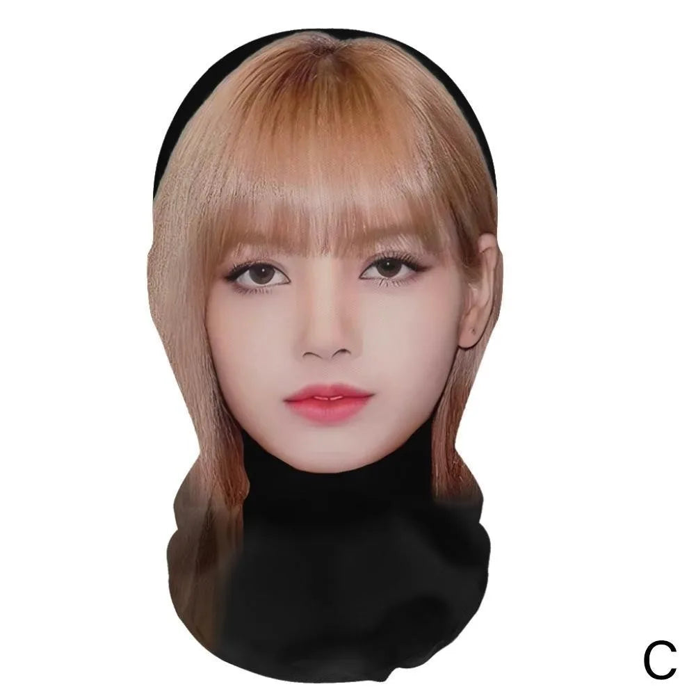 3D Printed Full Face Mask Elastic Mesh For Unisex Cosplay Headwear Party Simulation Balaclava Hat Headgear Breathable Prop Novel