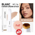 Lakerain Color Changing Foundation Stick Full Coverage Matte Finish Dual-Ended Brush & Stick Waterproof Smooth Foundation Makeup