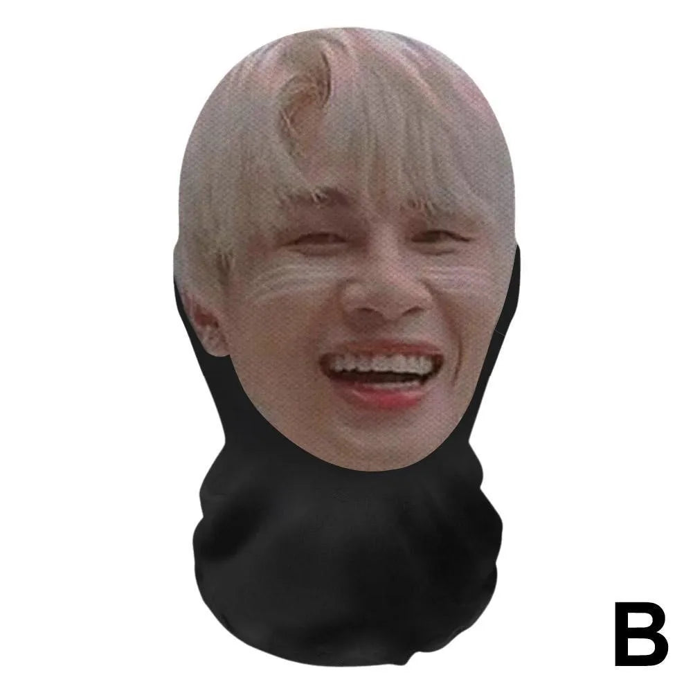 3D Printed Full Face Mask Elastic Mesh For Unisex Cosplay Headwear Party Simulation Balaclava Hat Headgear Breathable Prop Novel
