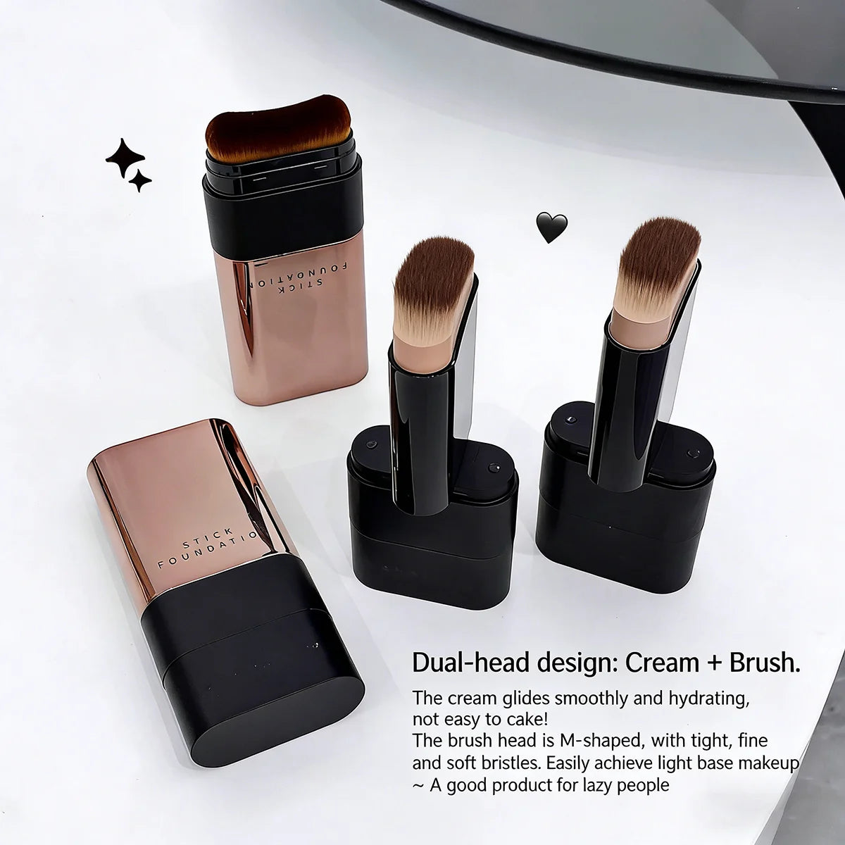 Concealer Foundation Stick Facial Matte Waterproof Bronzer Contouring Face Coverage Moisturizing Cream