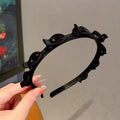 1/2/3 Set Ladies Flocking Braided Headband Simple Broken Hairpin Headband Fashionable Girls Face Washing Headband
