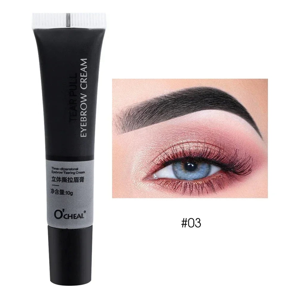 Eyebrow Gel Peel Off Natural Tinting Tattoo Waterproof Long Lasting Eye Cream Coloring Eyebrow Glue Quick Dry Brow Makeup
