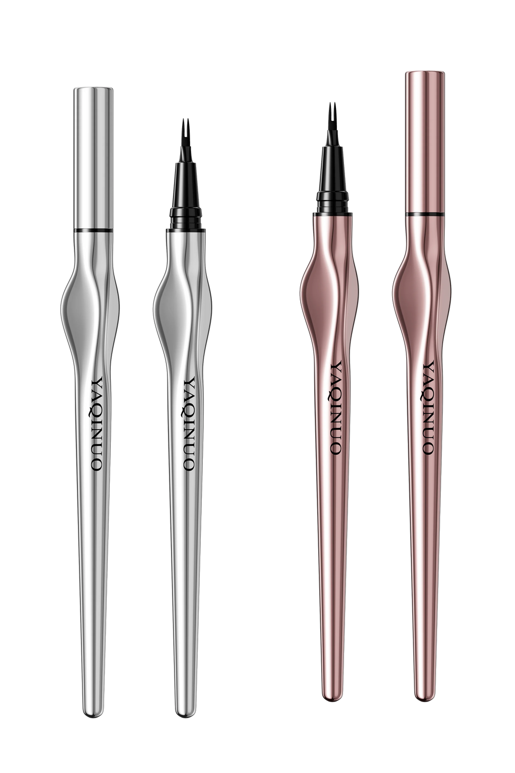 Ultra-fine 2 Point Silver Eyebrow Pen Liquid Wild Eyebrow Tattoo Waterproof 2 Fork Silkworm Brow Pencil Easy To Grip Eye Makeup