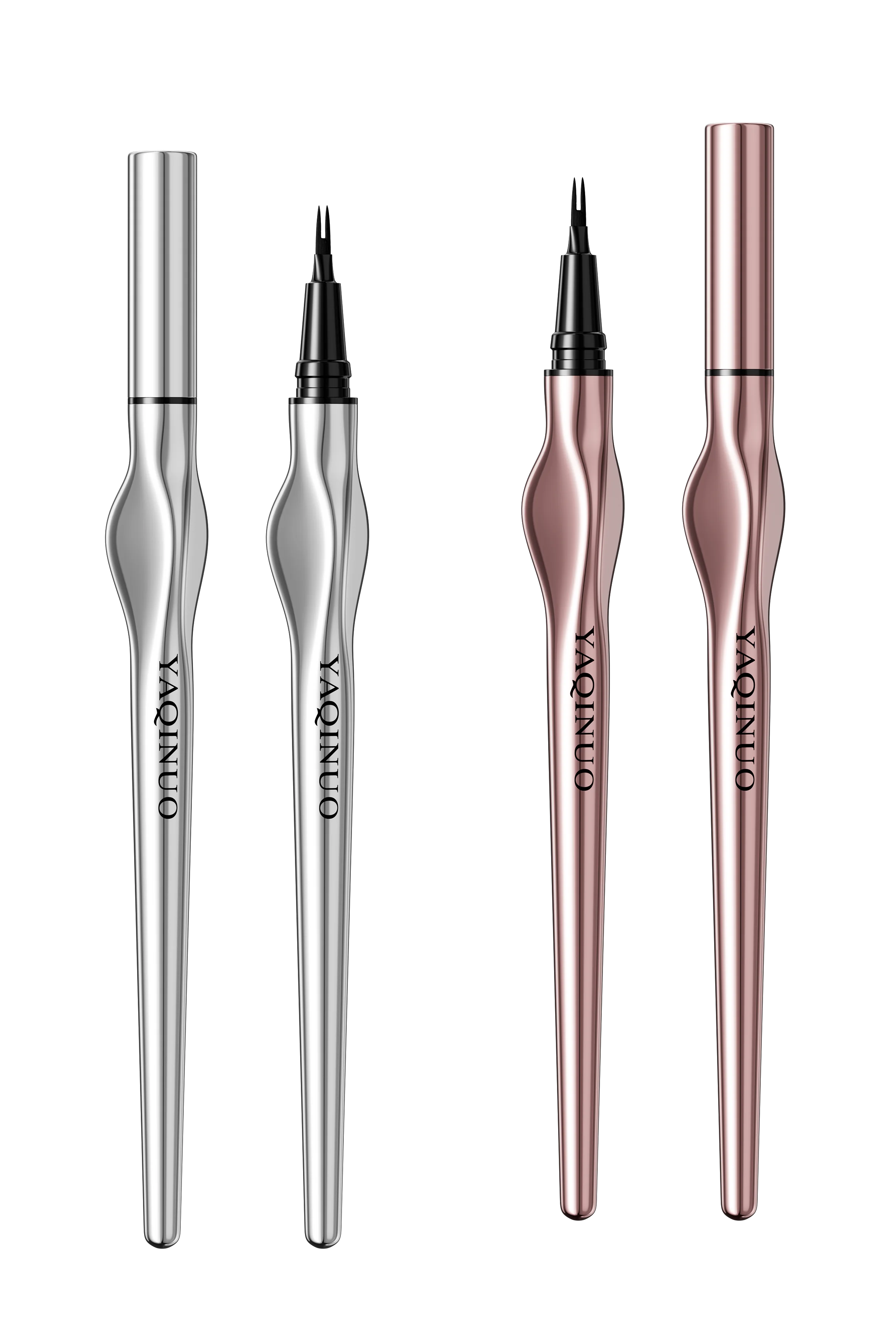 Ultra-fine 2 Point Silver Eyebrow Pen Liquid Wild Eyebrow Tattoo Waterproof 2 Fork Silkworm Brow Pencil Easy To Grip Eye Makeup