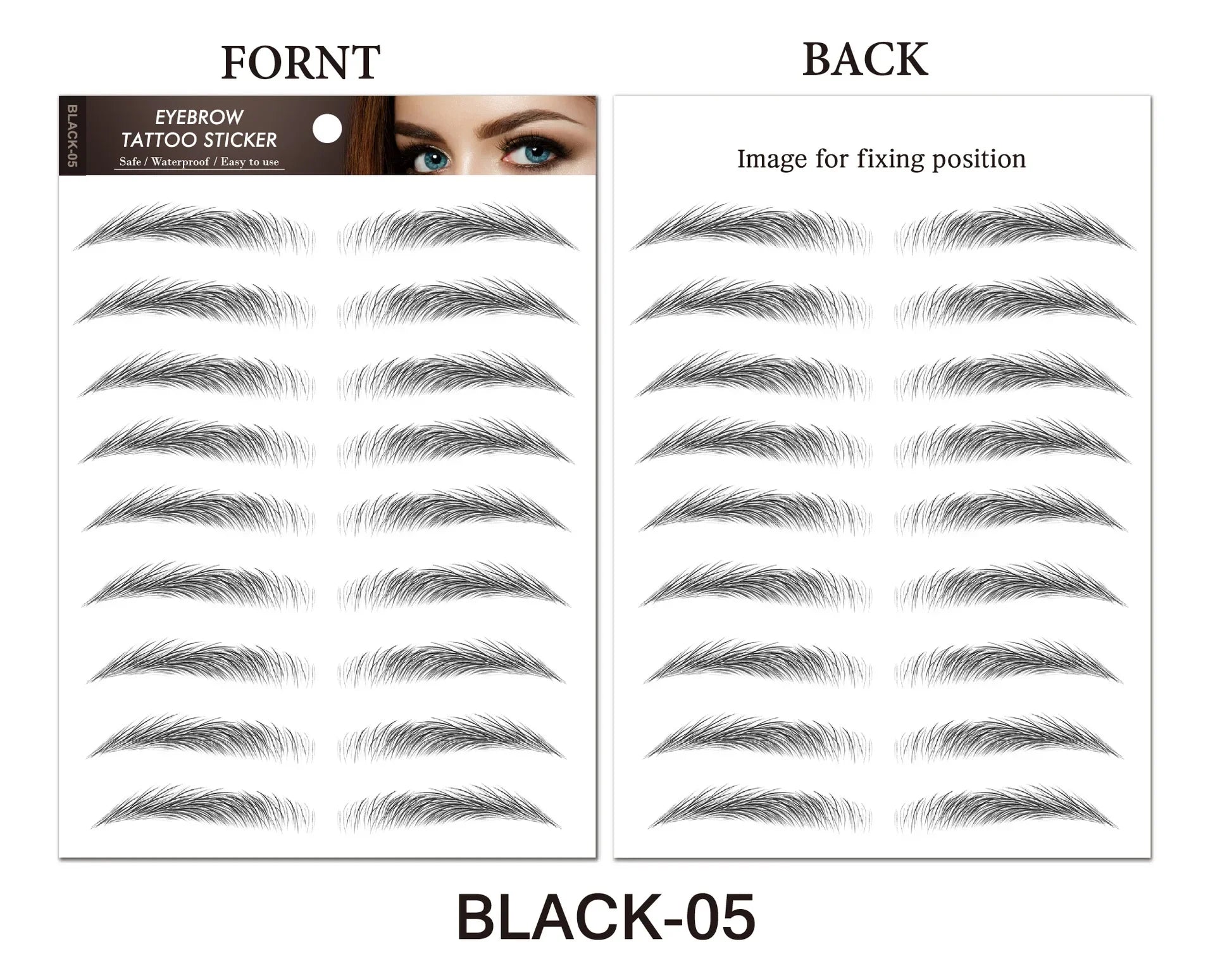 6D Eyebrows Sticker Water Transfer Hair-like Eye Brow Tattoo Stickers Long Lasting False Eyebrow Enhancers Eye Brow Cosmetics