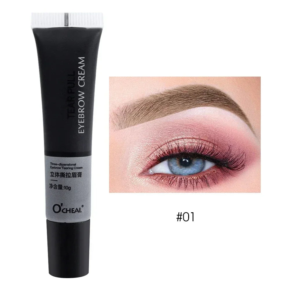 Eyebrow Gel Peel Off Natural Tinting Tattoo Waterproof Long Lasting Eye Cream Coloring Eyebrow Glue Quick Dry Brow Makeup
