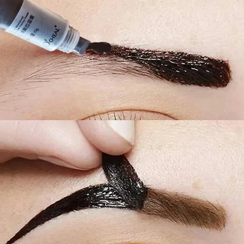 Eyebrow Gel Peel Off Natural Tinting Tattoo Waterproof Long Lasting Eye Cream Coloring Eyebrow Glue Quick Dry Brow Makeup