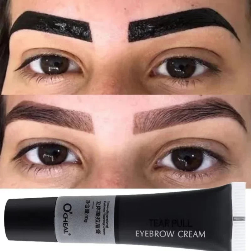 Eyebrow Gel Peel Off Natural Tinting Tattoo Waterproof Long Lasting Eye Cream Coloring Eyebrow Glue Quick Dry Brow Makeup