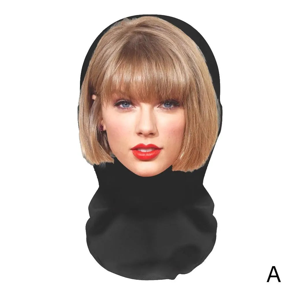 3D Printed Full Face Mask Elastic Mesh For Unisex Cosplay Headwear Party Simulation Balaclava Hat Headgear Breathable Prop Novel