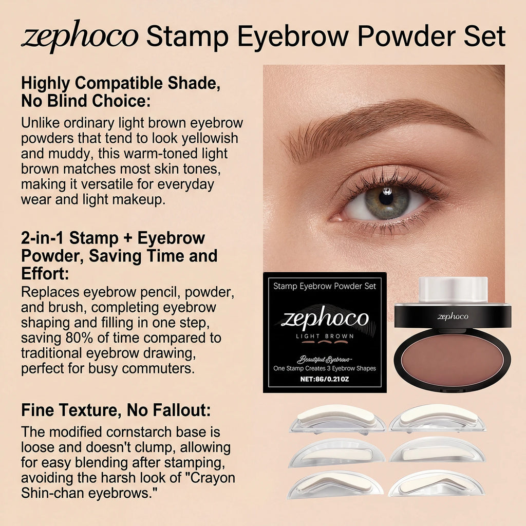Eyebrow Stamp Waterproof Brow Powder Kit Cool Grey Black Natural Stereo Eyebrow Shaping Eye Brow Stamp Lift Eyebrow Stencil