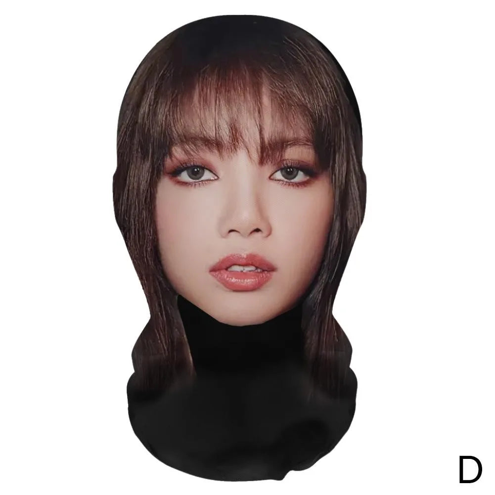 3D Printed Full Face Mask Elastic Mesh For Unisex Cosplay Headwear Party Simulation Balaclava Hat Headgear Breathable Prop Novel